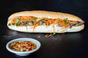 Different Types of Fillings for a Vietnamese Banh Mi Sandwich