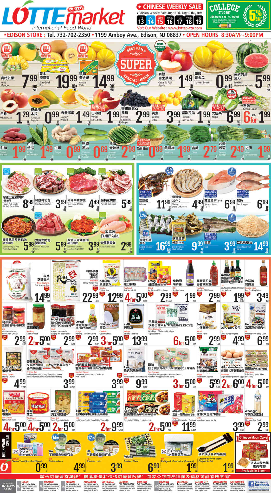 Weekly Sales at Korean Supermarket | Lotte Plaza